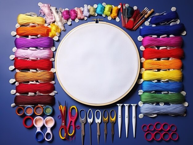 Набор ниток и пяльца